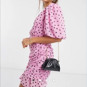 ASOS wrap front bodycon mini dress size 14